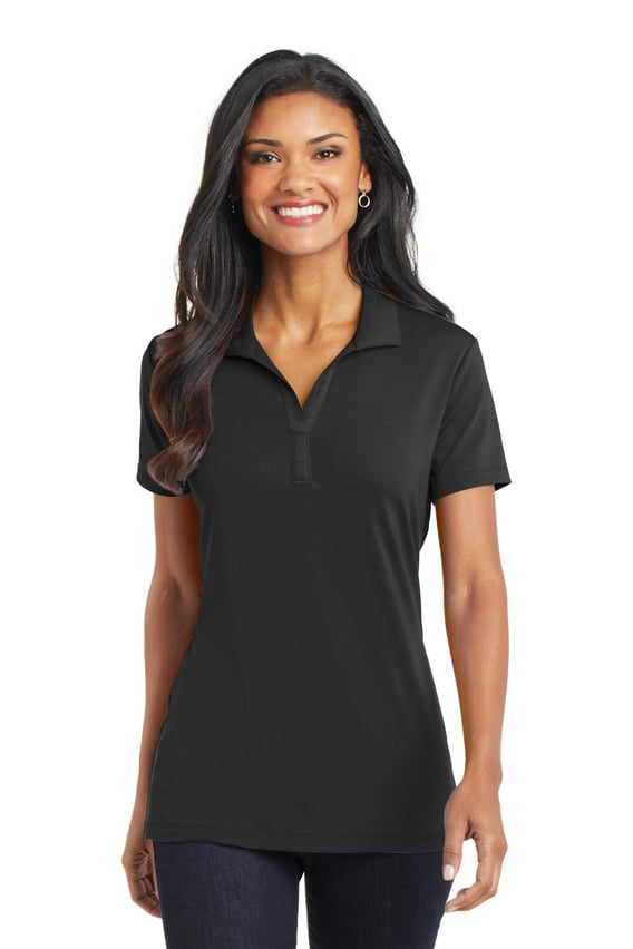 Front view of Ladies Cotton Touch Performance Polo