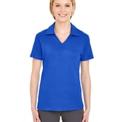Front view of Ladies’ Egyptian Interlock V-Neck Polo