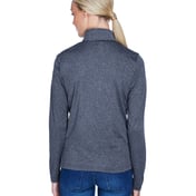 Back view of Ladies’ Cool & Dry Heathered Performance Quarter-Zip