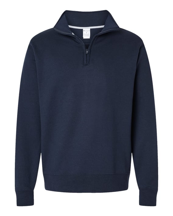 Front view of Powerblend® Quarter-Zip Pullover