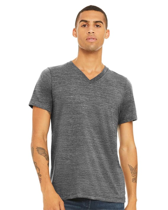 Front view of Textured Jersey V-Neck Tee