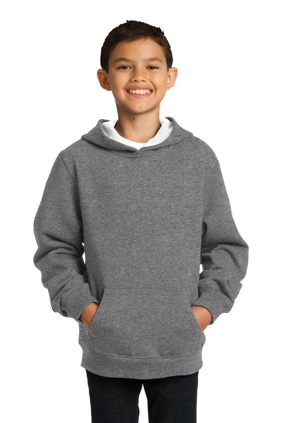Front view of Youth Pullover Hooded Sweatshirt