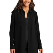Front view of Women’s Textured Crepe Long Tunic