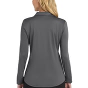 Back view of Women’s Silk Touch Performance Long Sleeve Polo