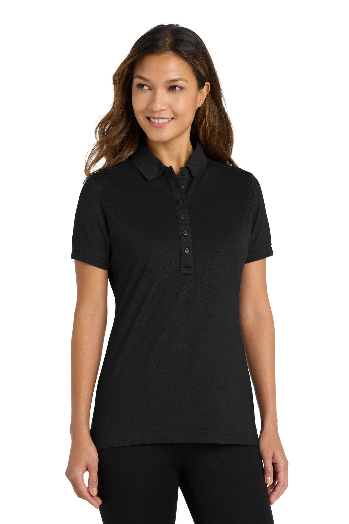 Front view of Women’s Stretch Pique Polo