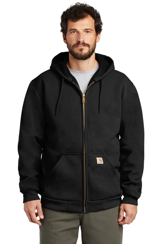 Front view of Rain Defender ® Rutland Thermal-Lined Hooded Zip-Front Sweatshirt