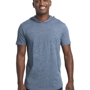 Front view of Unisex Mock Twist Short Sleeve Hoody T-Shirt