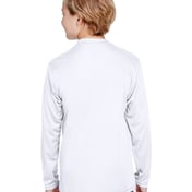 Back view of Youth Long Sleeve Cooling Performance Crew Shirt