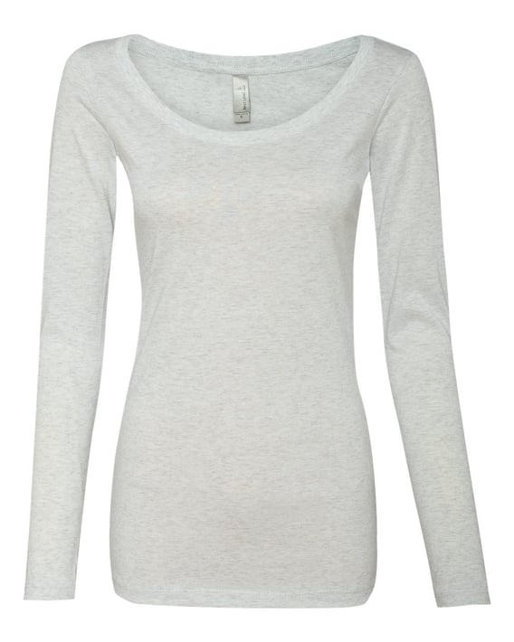 Front view of Women’s Triblend Scoop Neck Long Sleeve T-Shirt