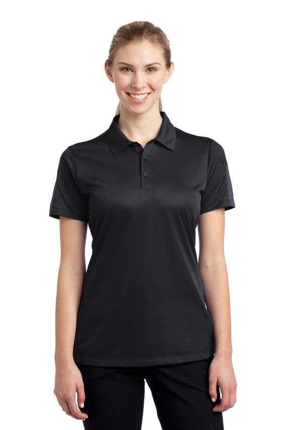 Front view of Ladies PosiCharge® Active Textured Colorblock Polo