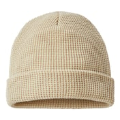 Front view of Waffle Cuffed Beanie