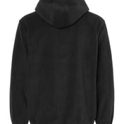 Back view of Polar Fleece Quarter-Zip Hooded Pullover