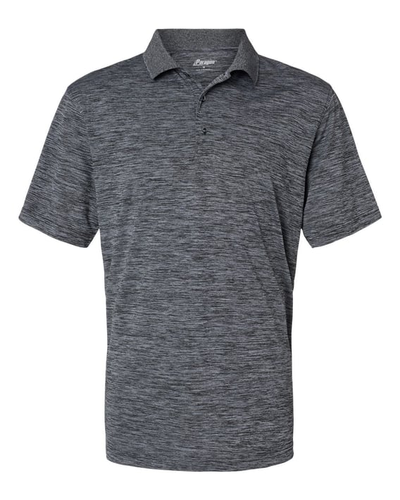 Front view of Dakota Striated Heather Polo