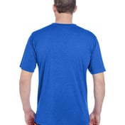 Back view of Men’s Cool & Dry Heathered Performance T-Shirt