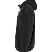 Side view of Polar Fleece Quarter-Zip Hooded Pullover