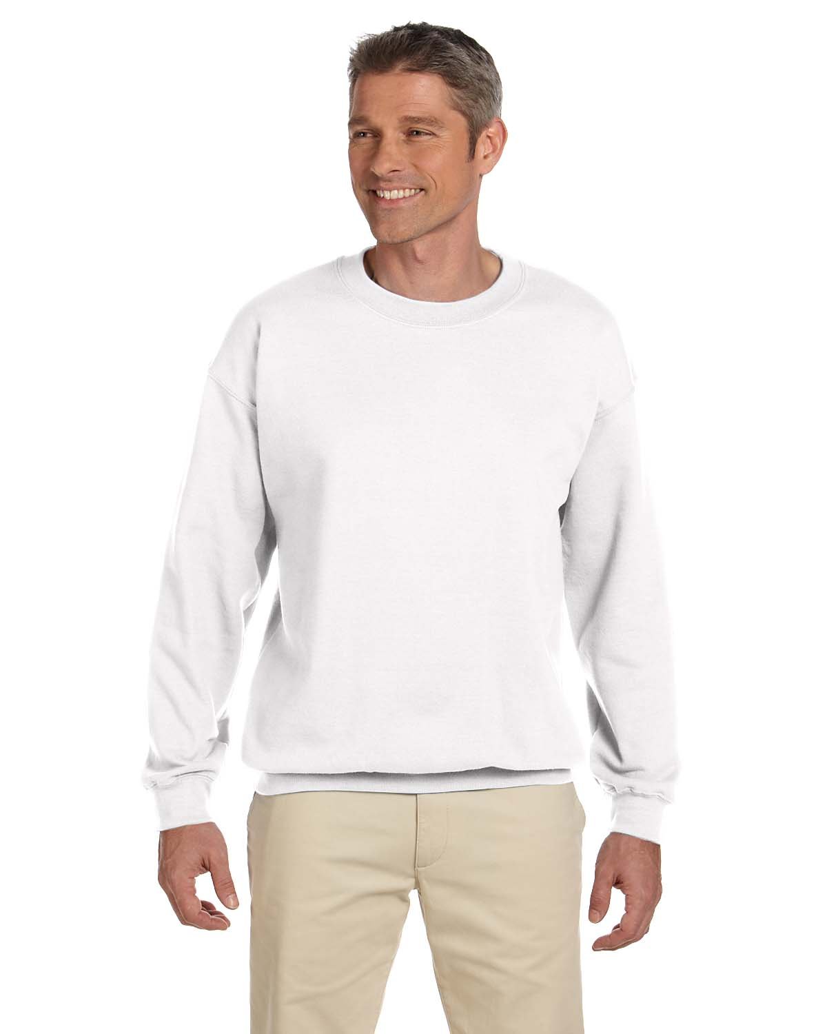 Front view of Adult Heavy Blend™ Adult 8 Oz., 50/50 Fleece Crew