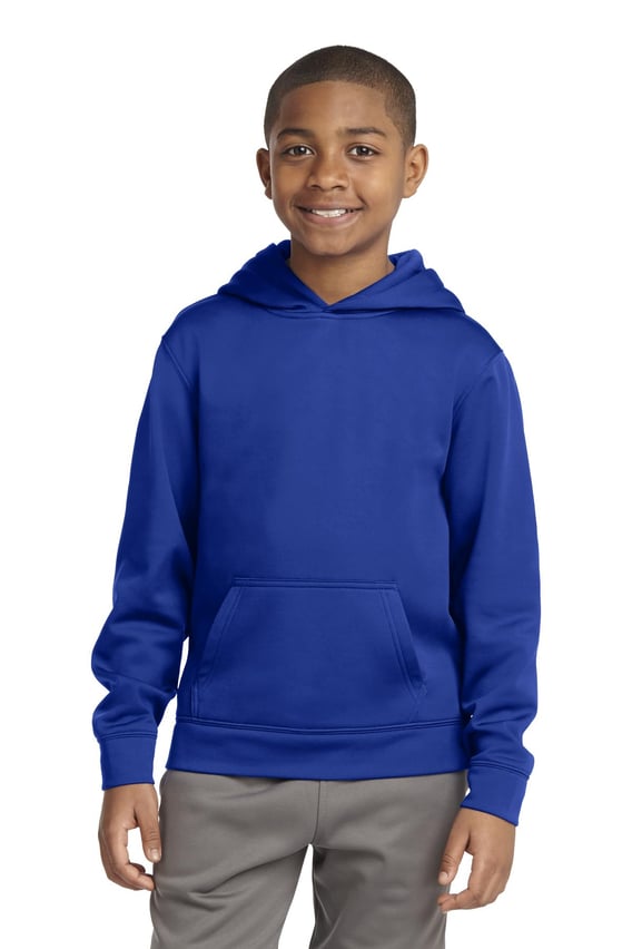 Front view of Youth Sport-Wick&reg; Fleece Hooded Pullover