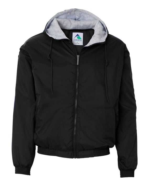Front view of Fleece Lined Hooded Jacket