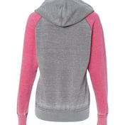Back view of Women’s Zen Fleece Raglan Hooded Sweatshirt