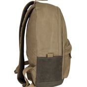 Side view of 100% Waxed Cotton Canvas Backpack