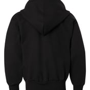 Back view of EcoSmart® Youth Full-Zip Hooded Sweatshirt