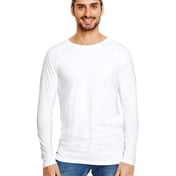 Front view of Adult Lightweight Long & Lean Raglan Long-Sleeve T-Shirt