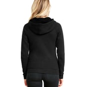 Back view of Ladies’ Malibu Raglan Full-Zip Hooded Sweatshirt