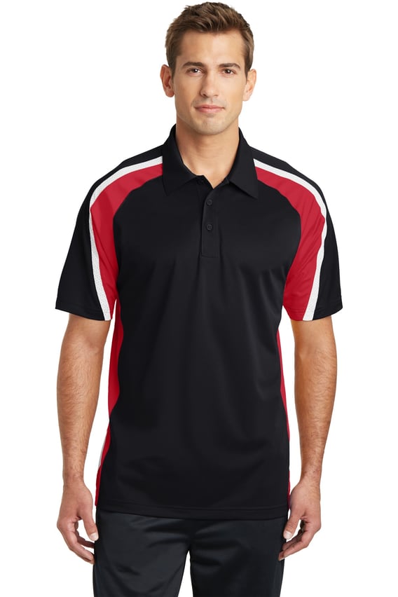 Front view of Tricolor Micropique Sport-Wick® Polo