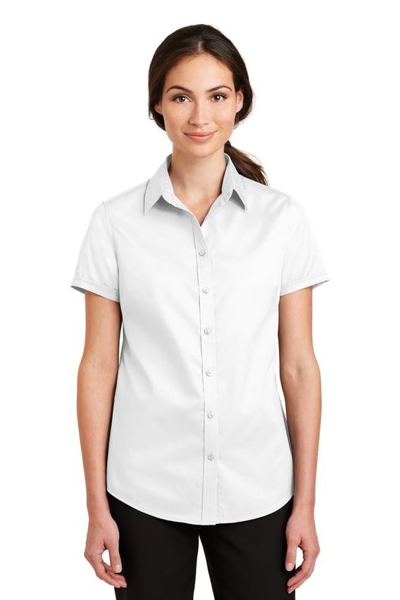 Front view of Women’s Short Sleeve SuperPro Twill Shirt
