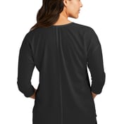 Back view of Ladies Concept 3/4-Sleeve Soft Split Neck Top