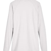 Back view of Women’s CrownLux Performance® Clubhouse Micro-Stripe Quarter-Zip Pullover