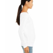 Side view of Ladies’ Sponge Fleece Wide Neck Sweatshirt