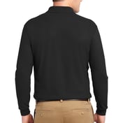 Back view of Tall Silk Touch Long Sleeve Polo