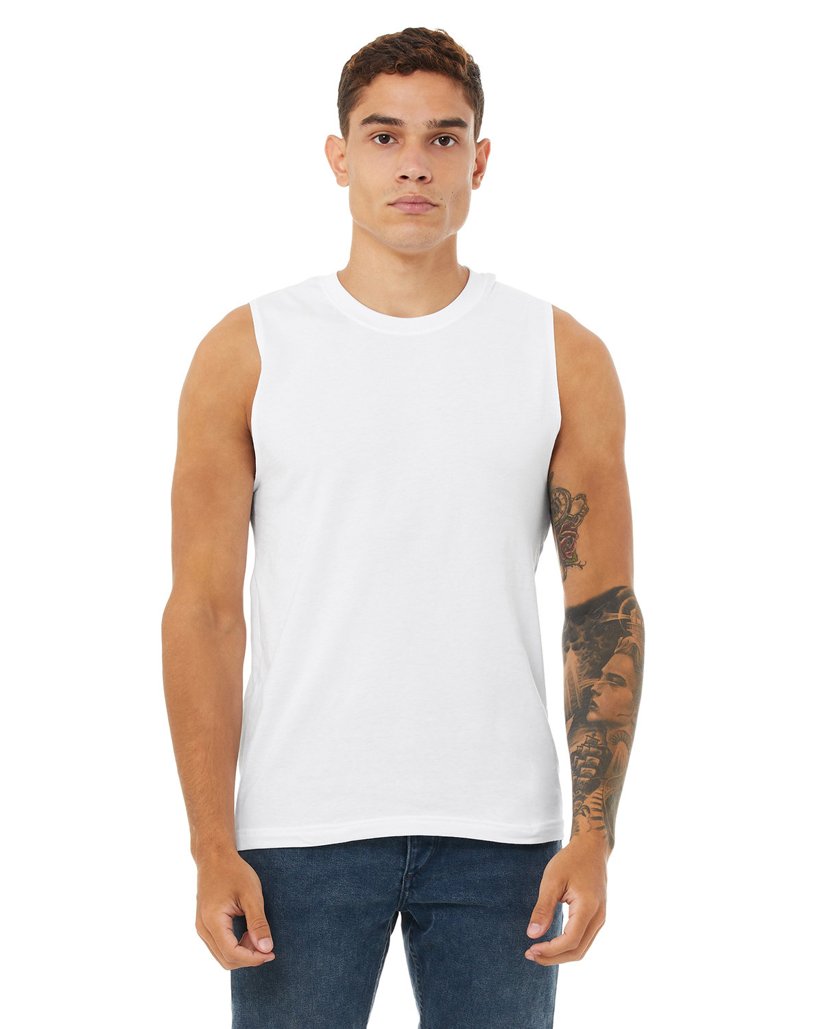 Front view of Unisex Jersey Muscle Tank
