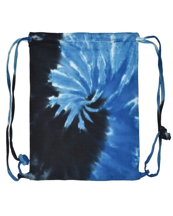 Front view of Tie-Dyed Drawstring Backpack