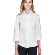 Front view of Ladies’ Perfect Fit™ 3/4-Sleeve Stretch Poplin Blouse