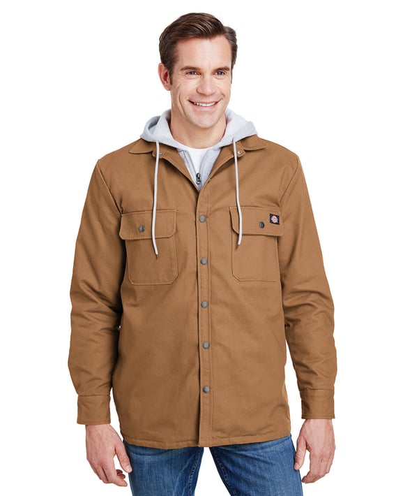 Front view of Men’s Hooded Duck Quilted Shirt Jacket