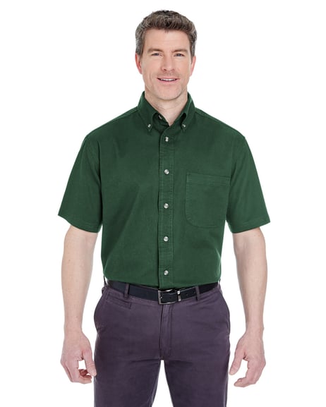 Front view of Adult Cypress Short-Sleeve Twill With Pocket