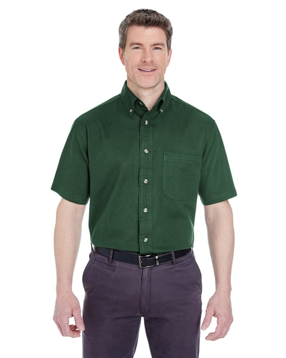 Front view of Adult Cypress Short-Sleeve Twill With Pocket