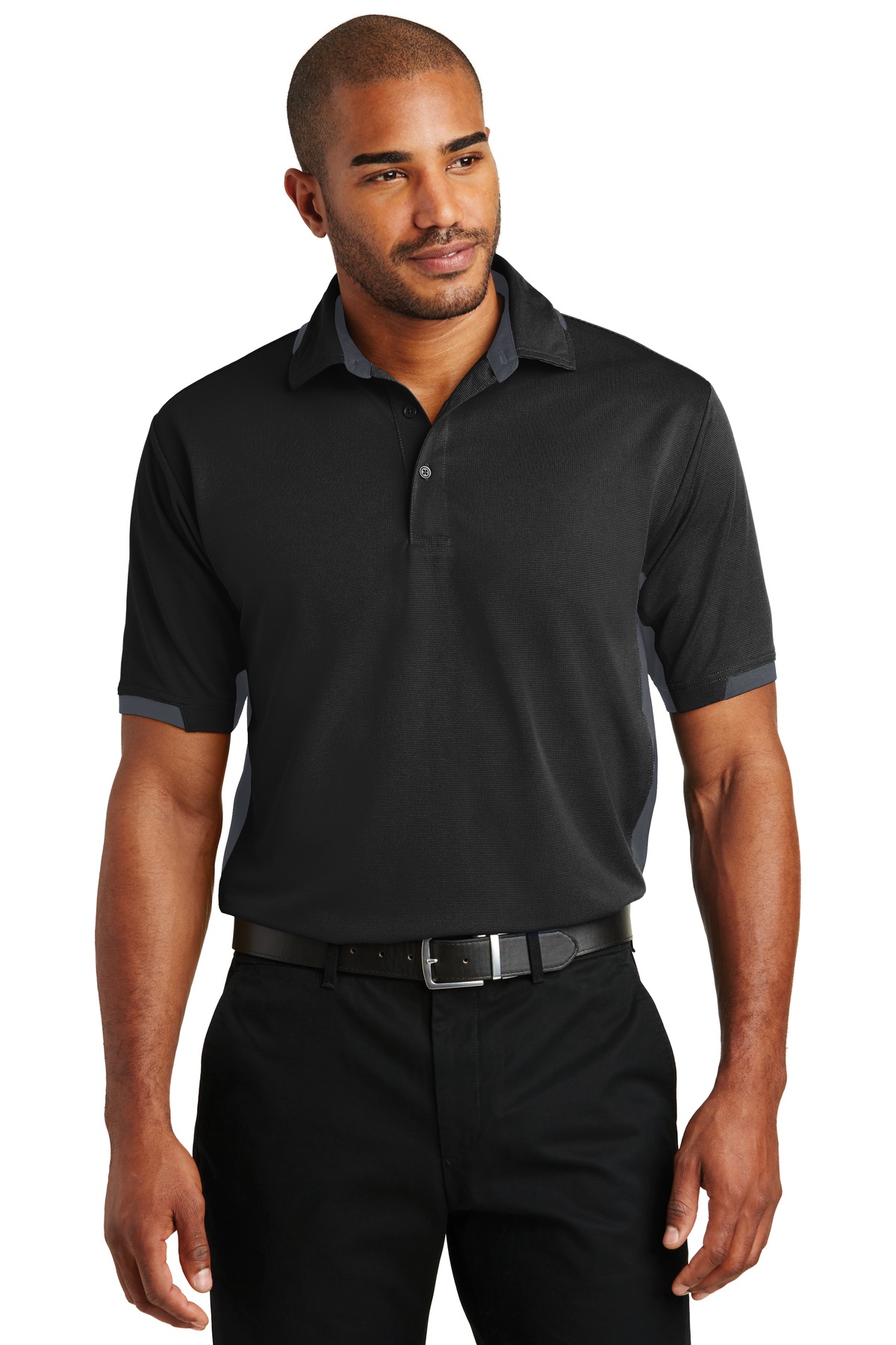 Front view of Dry Zone&reg; Colorblock Ottoman Polo