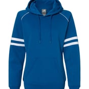 Front view of Women’s Varsity Fleece Piped Hooded Sweatshirt