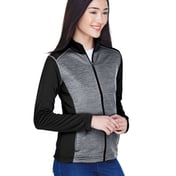 Side view of Women’s Newbury Colorblock Mélange Fleece Full-Zip Jacket