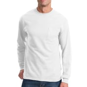 Front view of Tall Long Sleeve Essential Pocket Tee