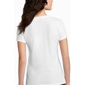 Back view of Women’s Perfect Blend® CVC V-Neck Tee