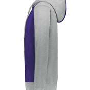 Side view of Eco Revive™ Three-Season Triblend Fleece Full-Zip Hooded Sweatshirt