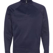 Front view of Dri-Power® Sport Quarter-Zip Cadet Collar Sweatshirt
