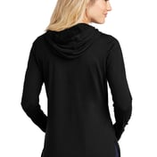 Back view of Ladies PosiCharge ® Tri-Blend Wicking Long Sleeve Hoodie