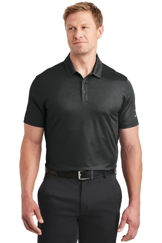 Front view of Dri-FIT Embossed Tri-Blade Polo