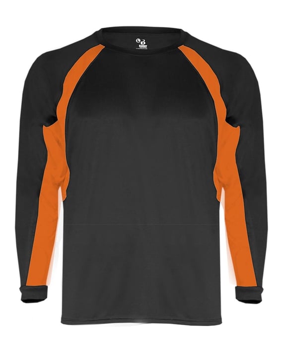 Front view of Youth B-Core Hook Long Sleeve T-Shirt