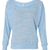 Front view of Women’s Flowy Off Shoulder Long Sleeve Tee